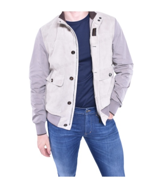 Moorer Turtleneck Casual Jacket In Neutral