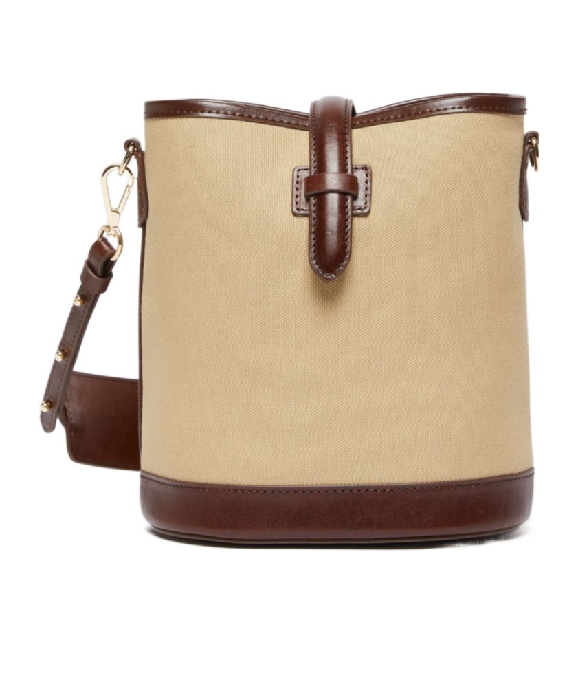 Weekend Max Mara Vasaio Coloniale Bucket Bag In Nude