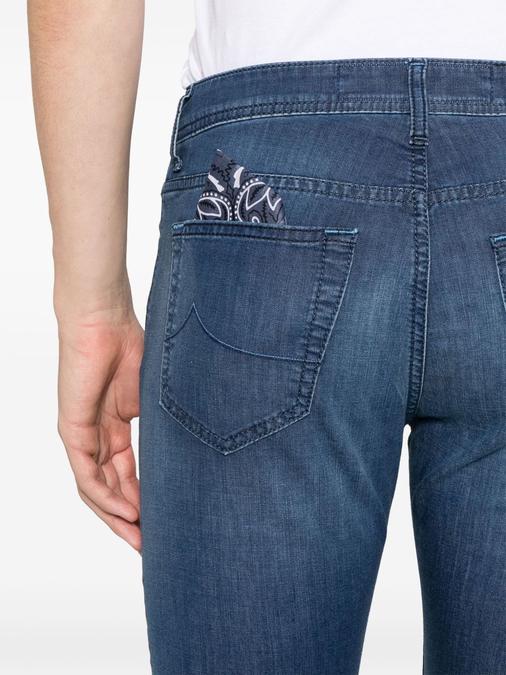 Jacob Cohen Blue Cotton Slim Men Jeans In Blue