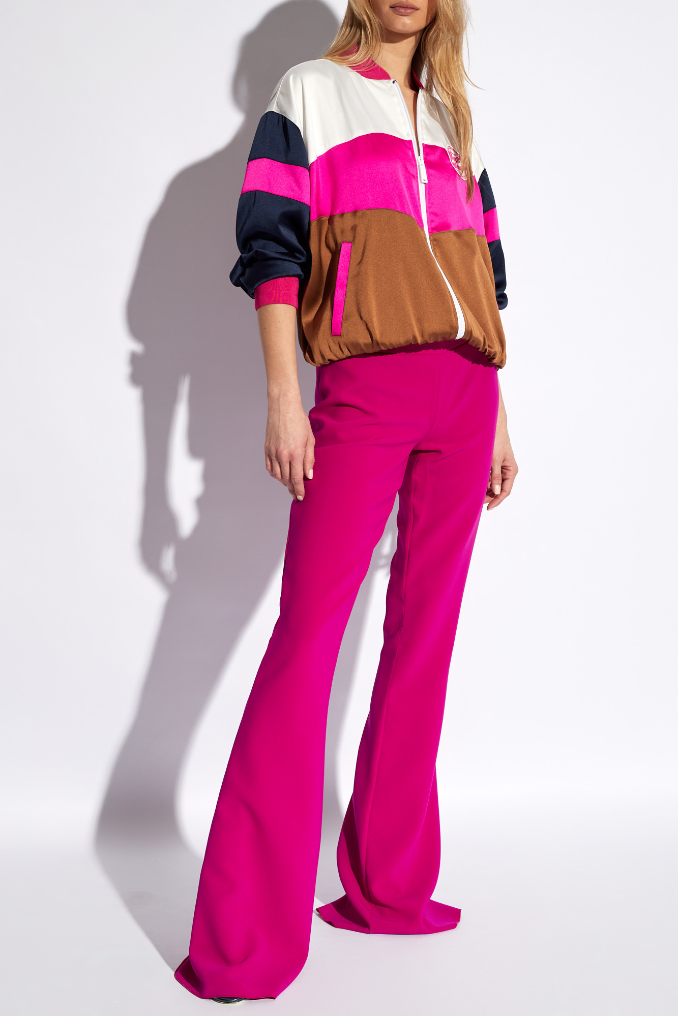 Dsquared2 Skinny High-waist Flared Trousers In Pink