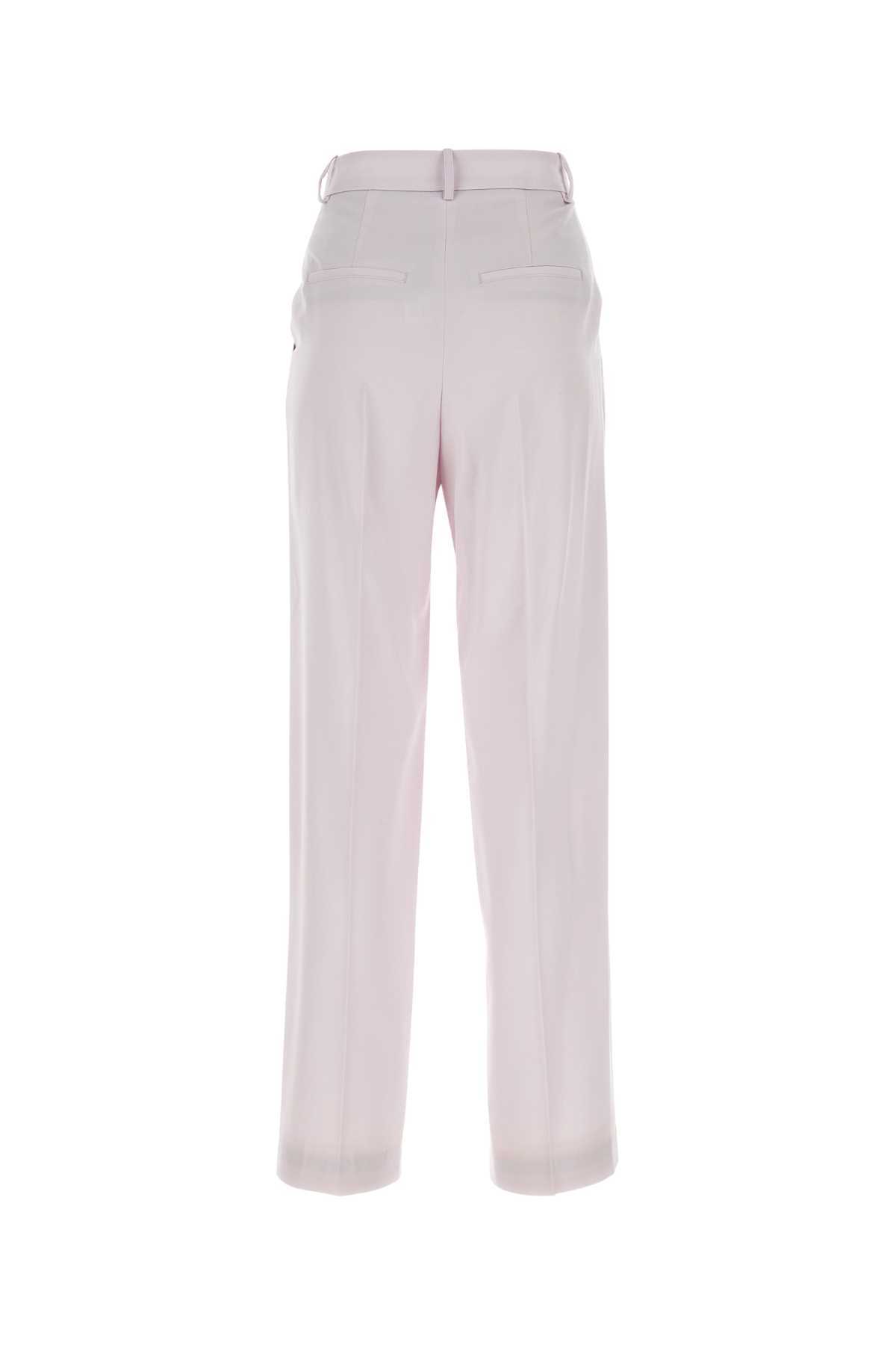 Low Classic Pleat-detail Cotton Tailored Trousers In White