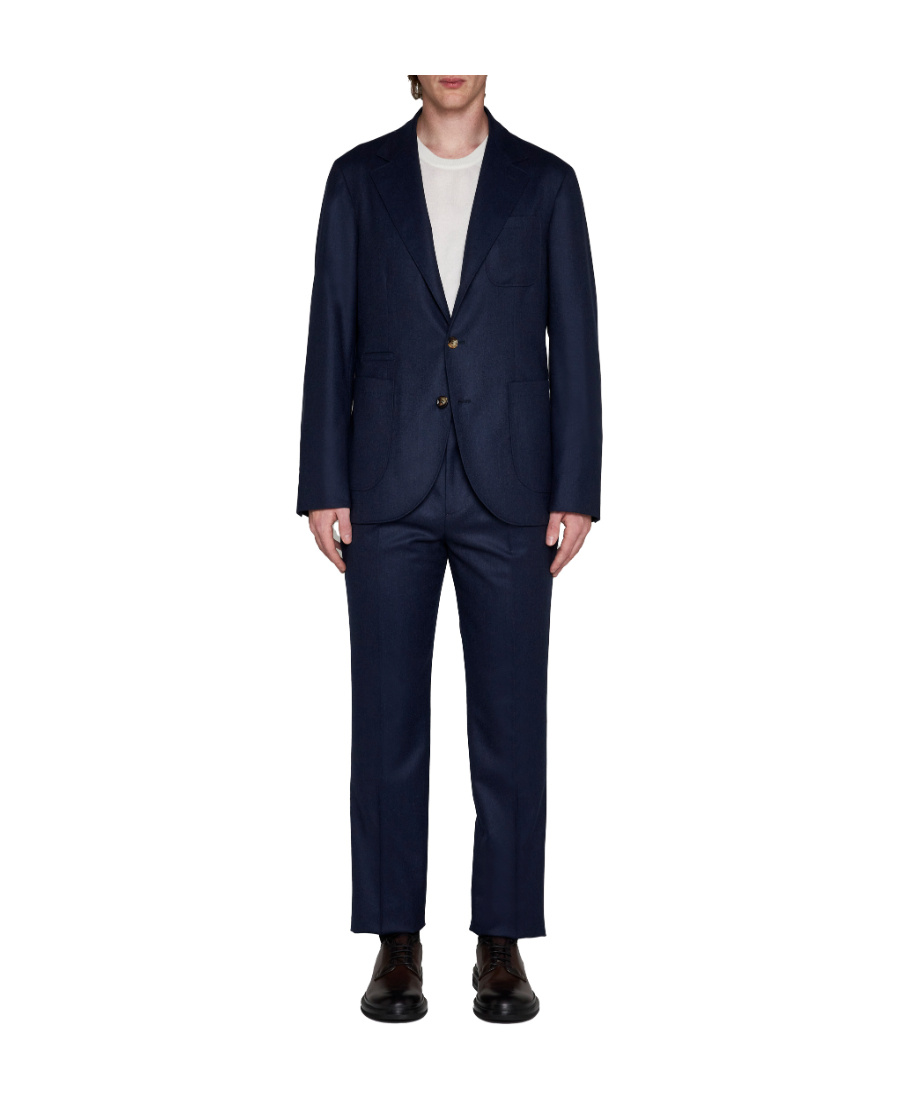 Brunello Cucinelli Single-breasted Wool Blazer In Black