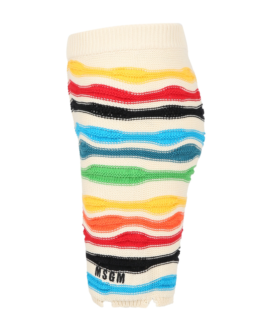 Msgm Logo Shorts In White