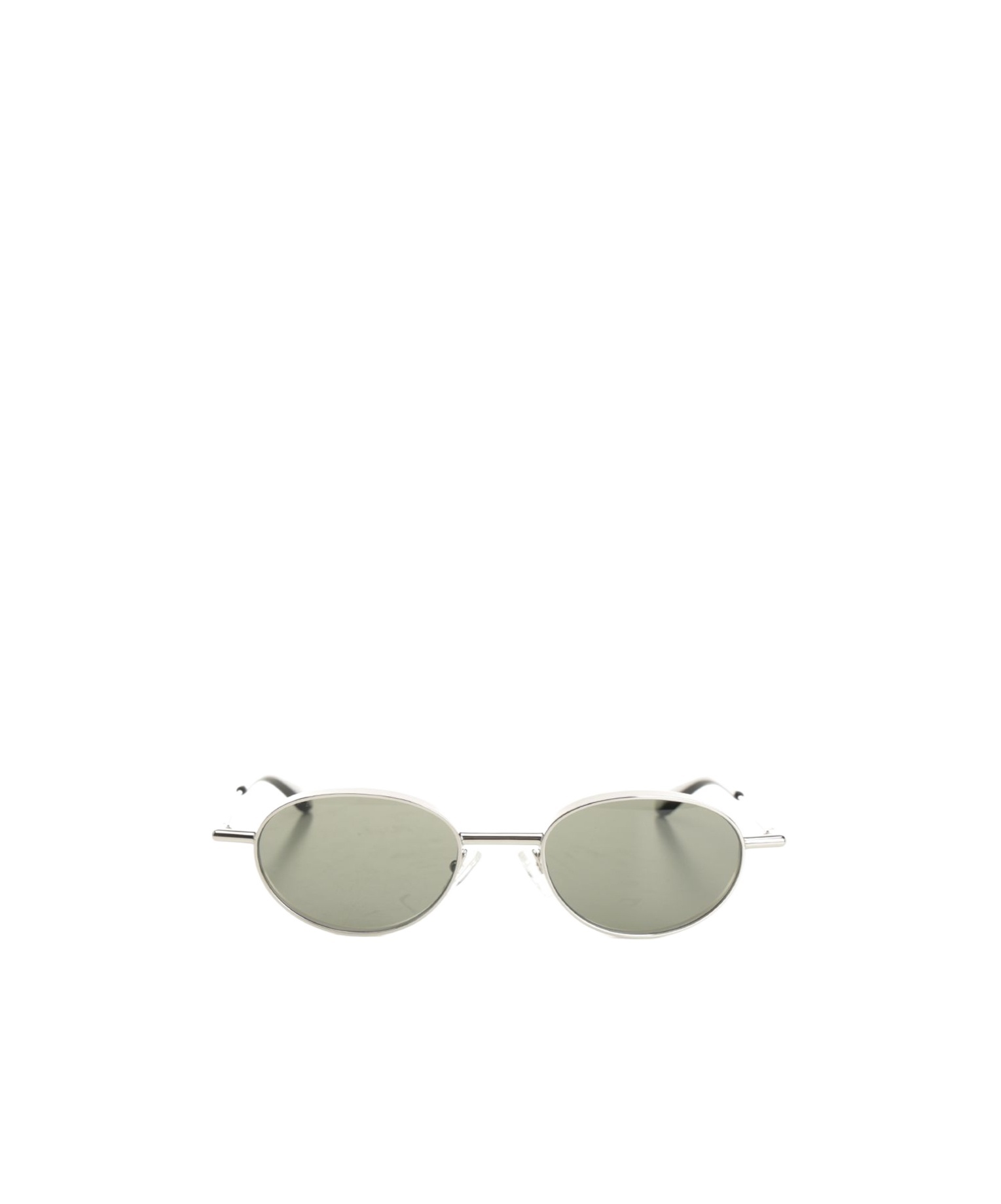 Alexander Mcqueen Eyewear Oval Frame Sunglasses In Metallic
