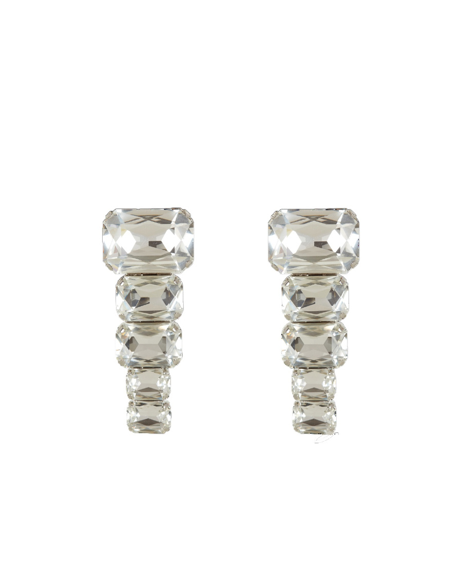 BALMAIN CRYSTAL PENDANT EARRINGS 