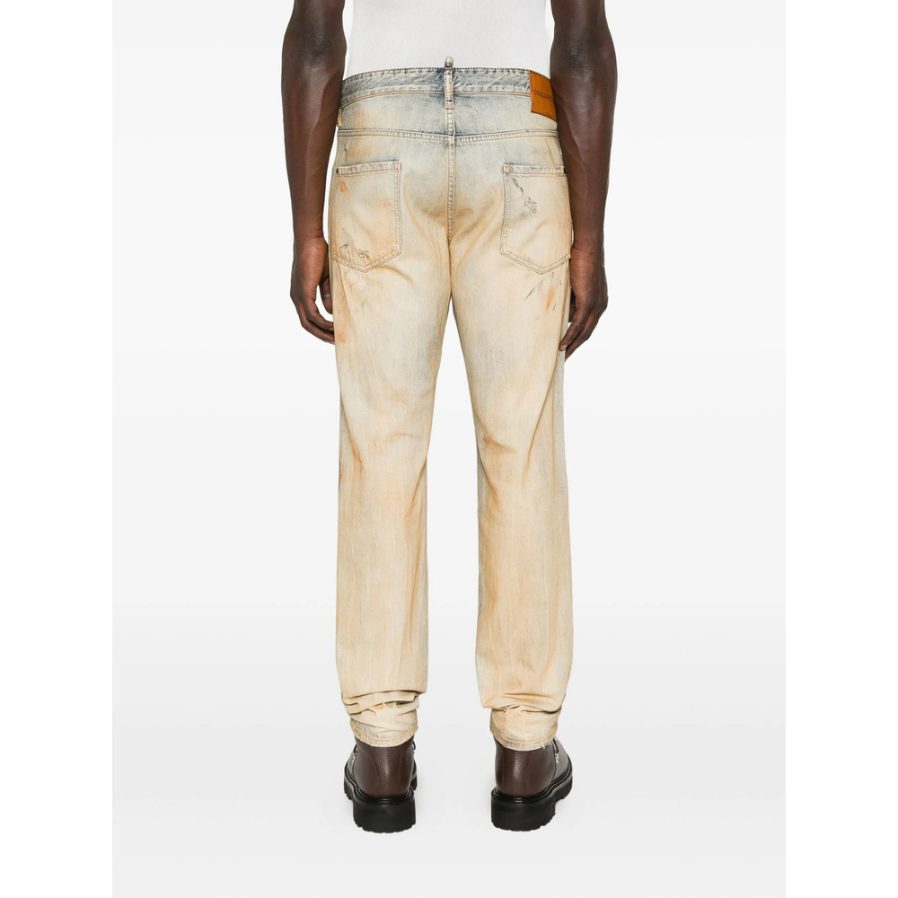 Dsquared2 Cool Guy Faded-effect Paint-splatter Jeans In Blue