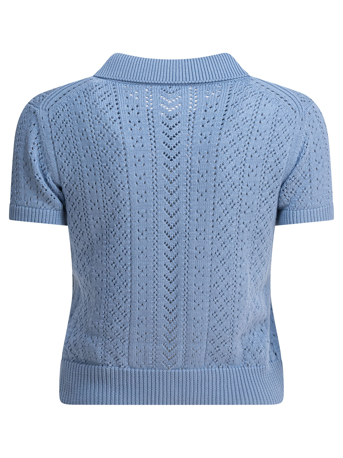 Celine Short-sleeved Sweater In Blue
