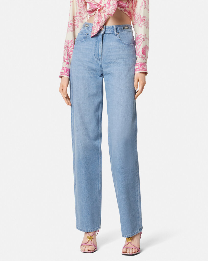 Versace High Waist Wide Leg Jeans