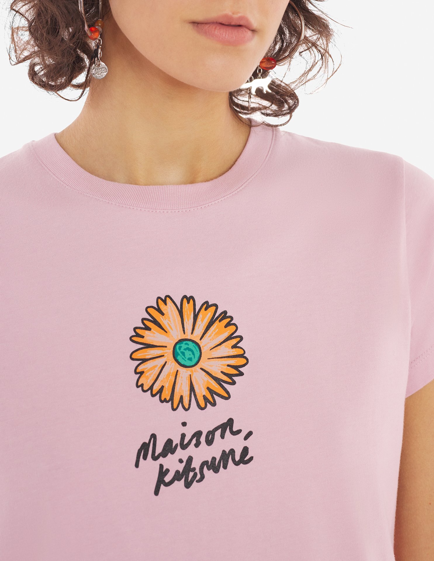 MAISON KITSUNÉ FLOATING FLOWER-PRINT COTTON T-SHIRT