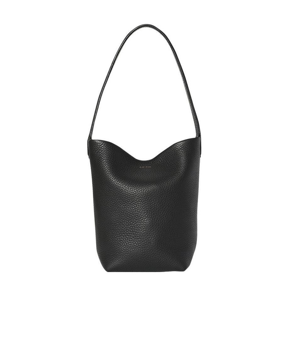 The Row Park Small Leather Shoulder Bag In Black