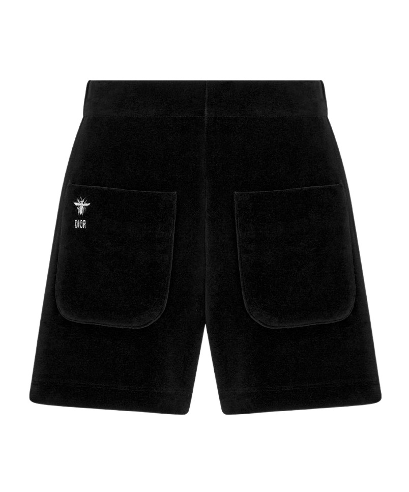Dior Elastic Waist Shorts In Black