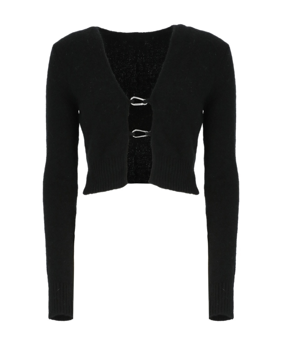 Heron Preston Open-front Knitted Cardigan In Black
