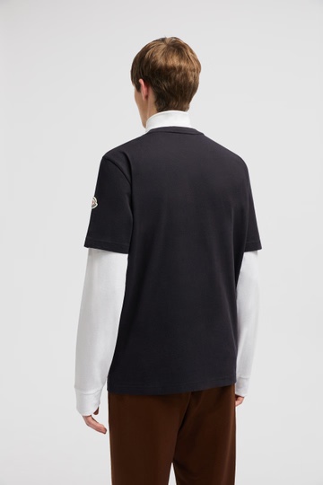 Moncler Football Pattern T-shirt In Blue