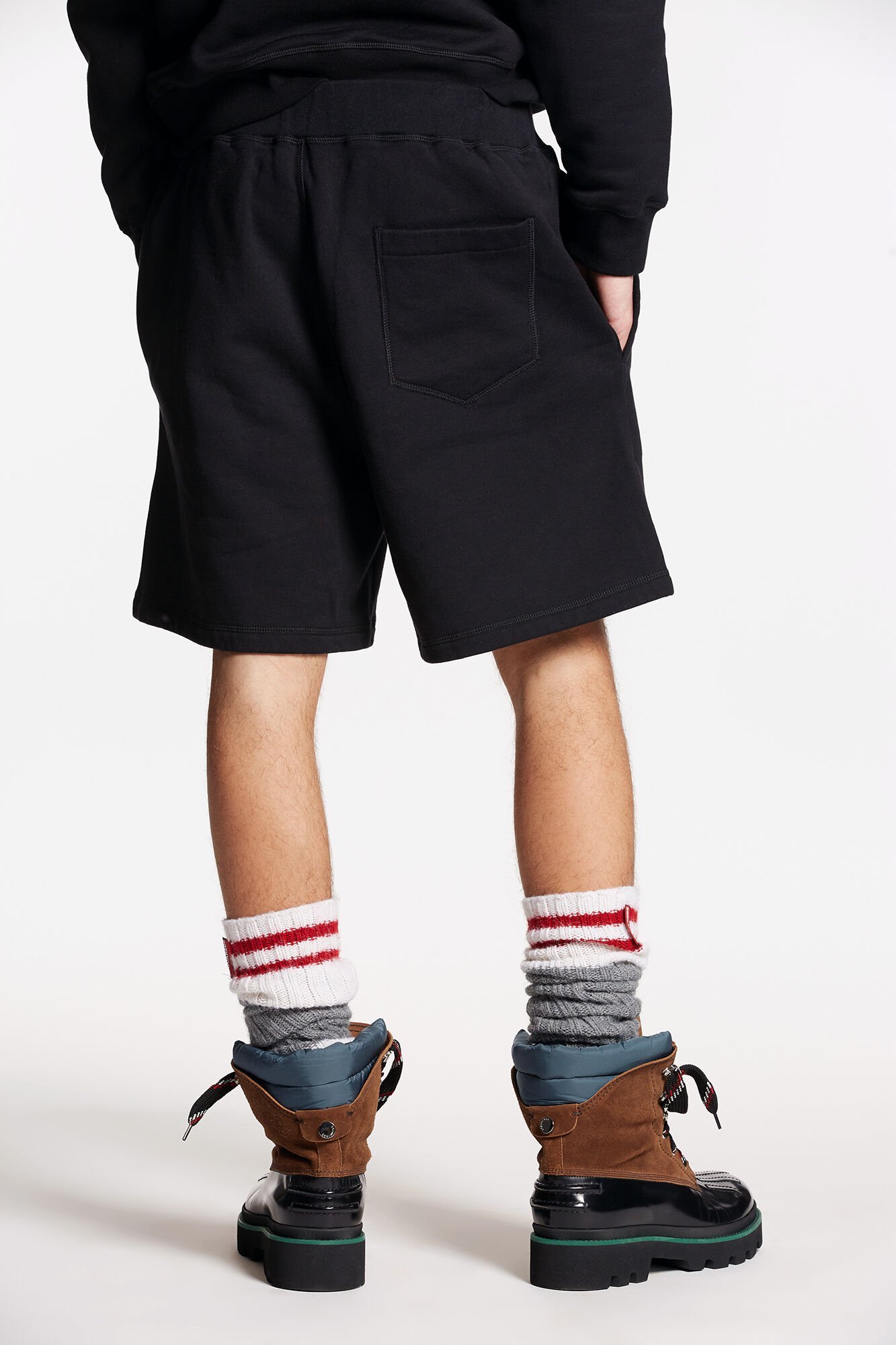 Dsquared2 Logo-print Cotton Shorts In Black