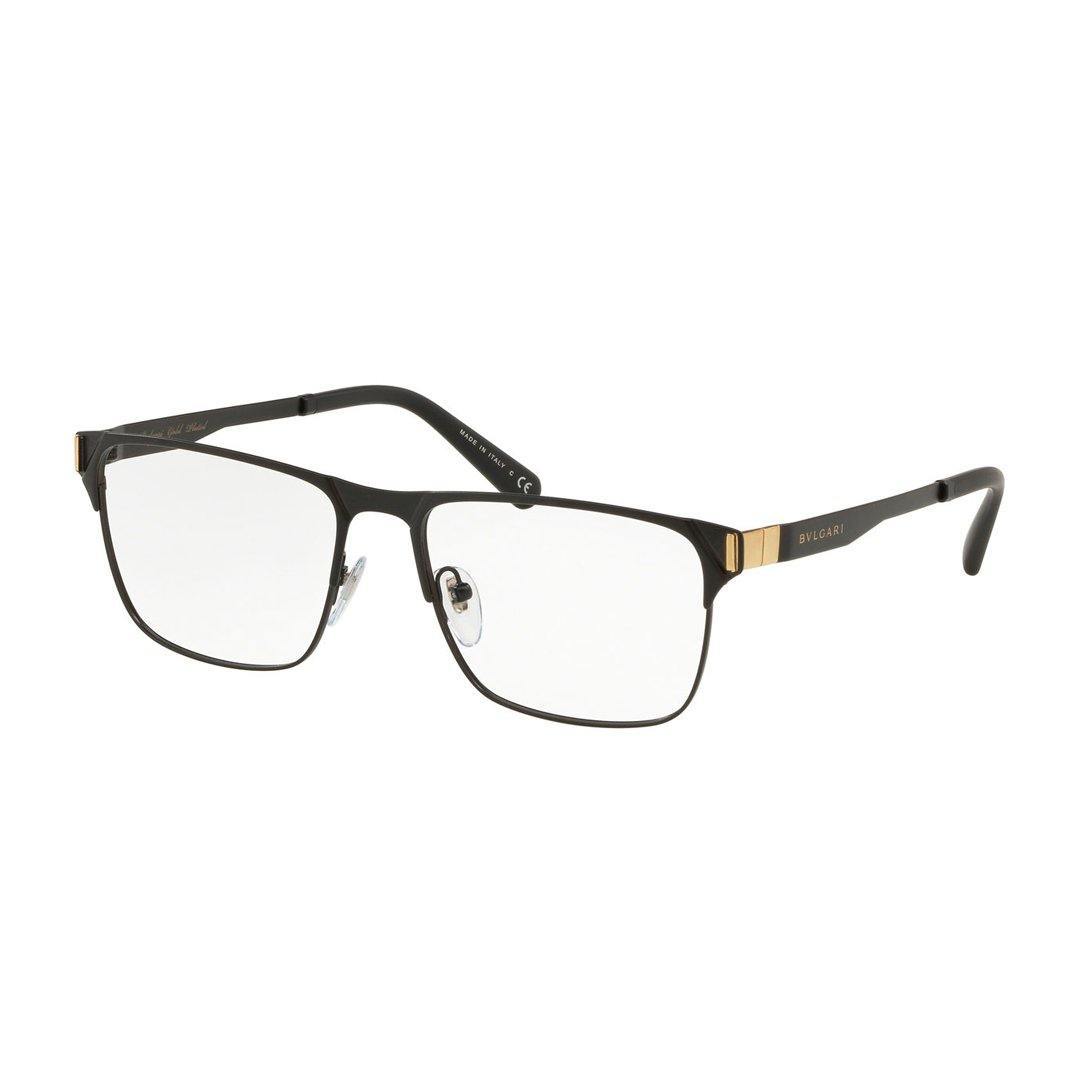 Bvlgari Matte Black / Gold Square Flat Mirror In White