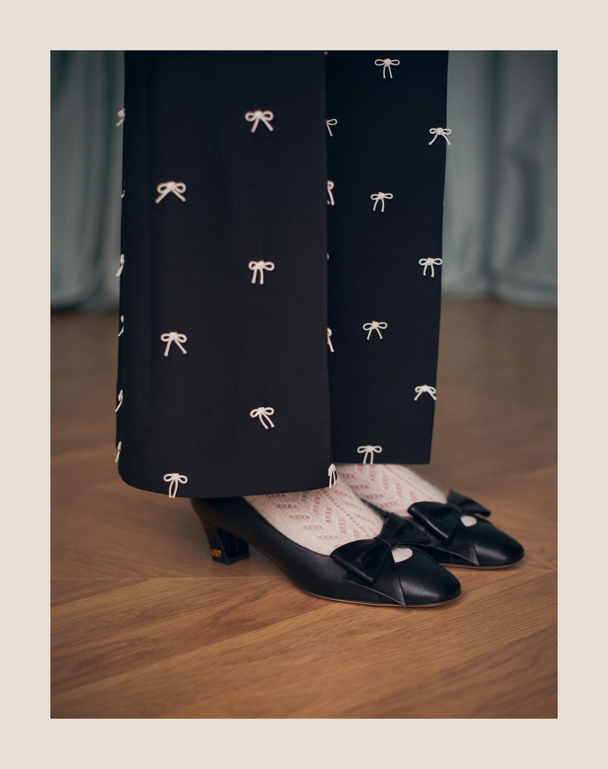 Shop Valentino Bowow Pump In Kidskin 45mm In Black