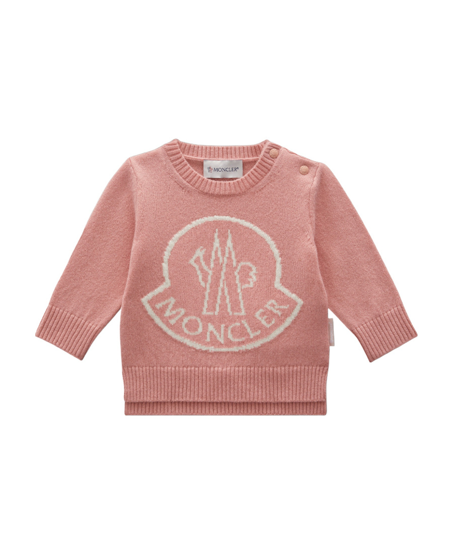 Moncler Logo-print Sweatshirt In Pink