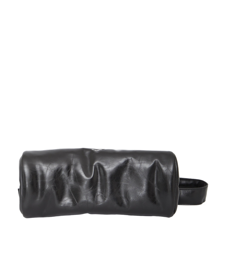 Jil Sander Small Cannolo Padded Leather Bag In Black