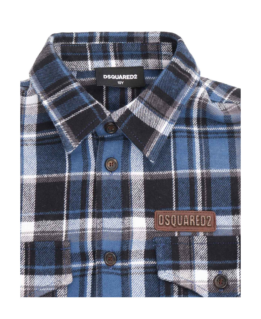 DSQUARED2 CHECK-PRINT LONG-SLEEVED SHIRT