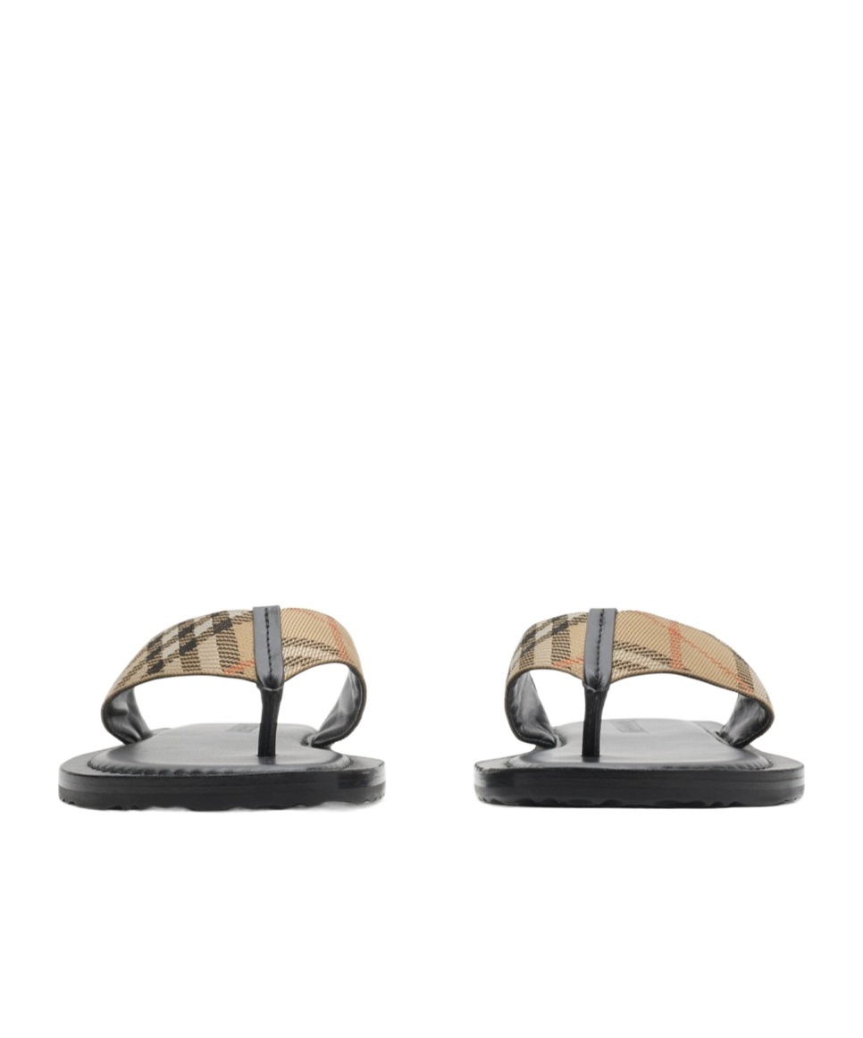 Burberry Pavilion Check Sandal In Green