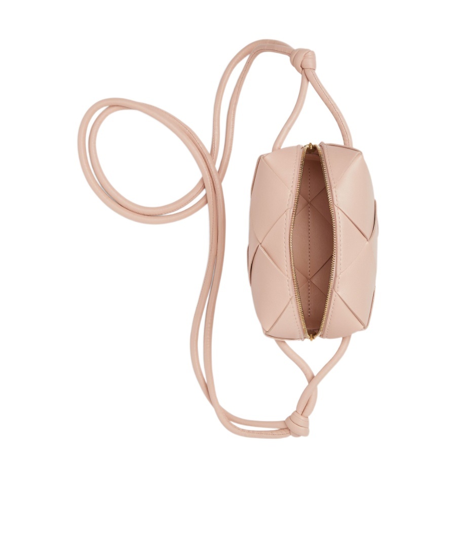 Bottega Veneta Mini Cassette Camera Bag In Nude
