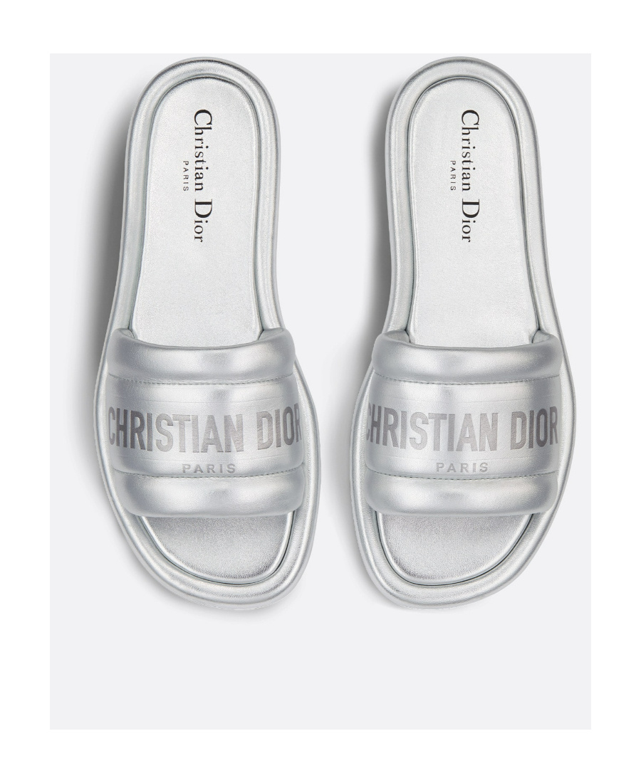 Dior Every-d Flat Slippers In Gray