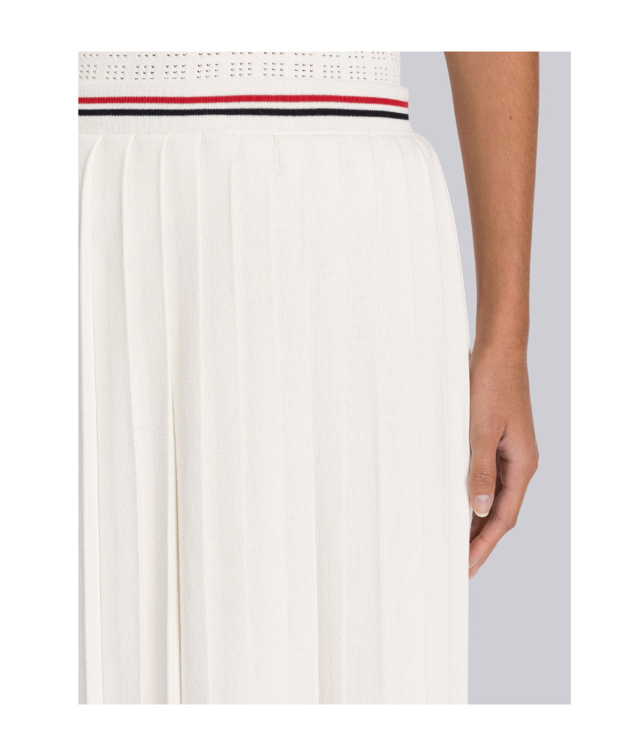 THOM BROWNE PLEATED MIDI SKIRT