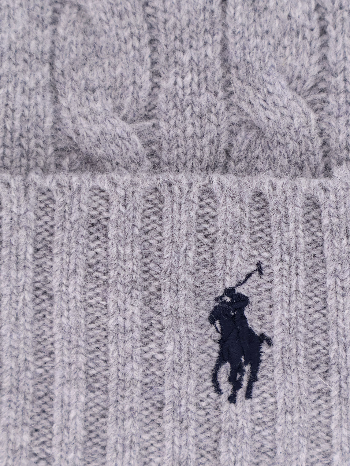 Polo Ralph Lauren Wool Knitted Hat In Gray