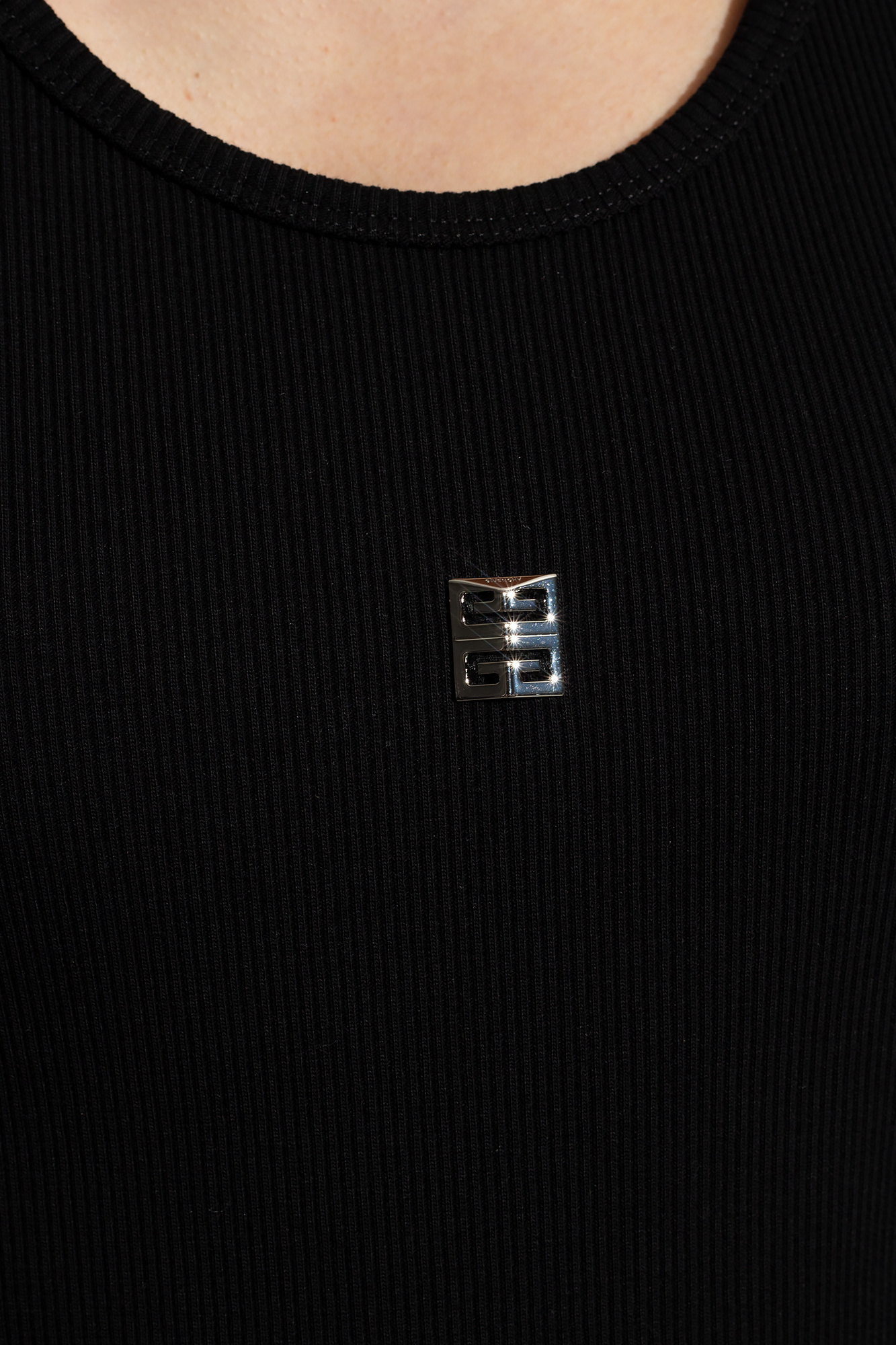 Givenchy 4g Plaque Cotton Long Dress In Black