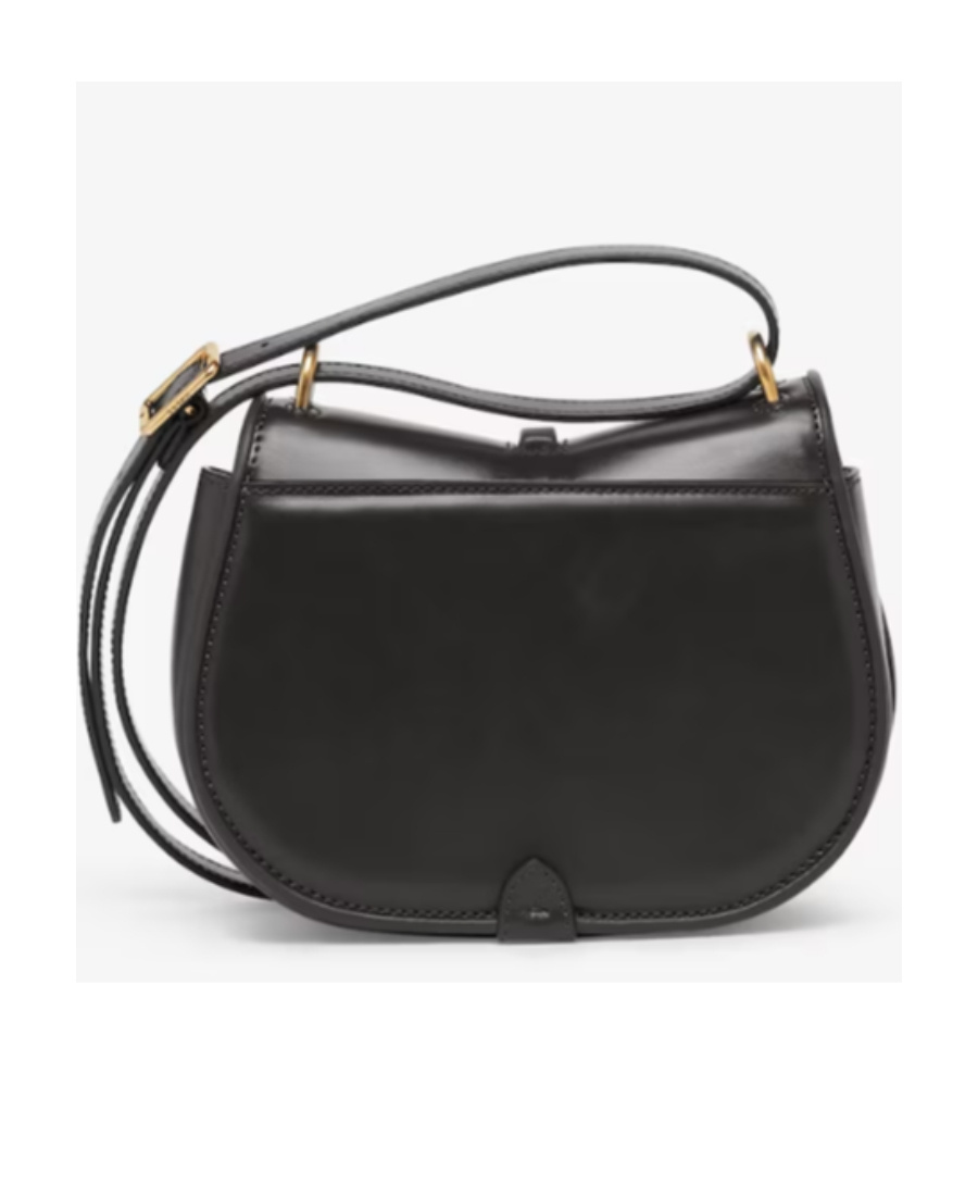 Fendi Blue Denim-effect Ff Jacquard And Brown Leather Bag In Black