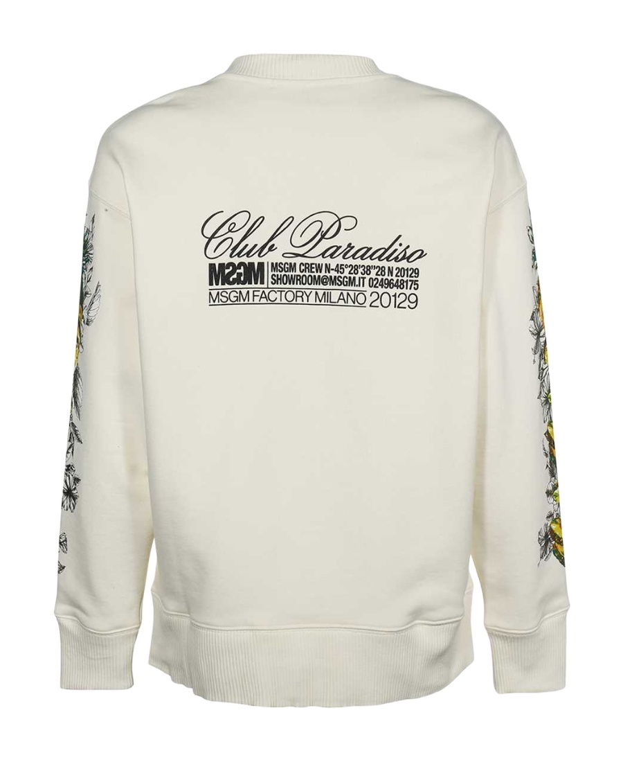Msgm Printed Sweater In White