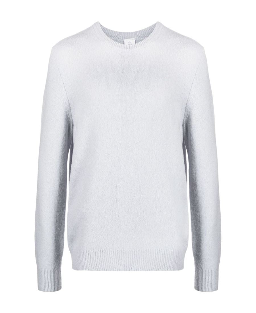 Eleventy Round-neck And Long-sleeved Sweater In White