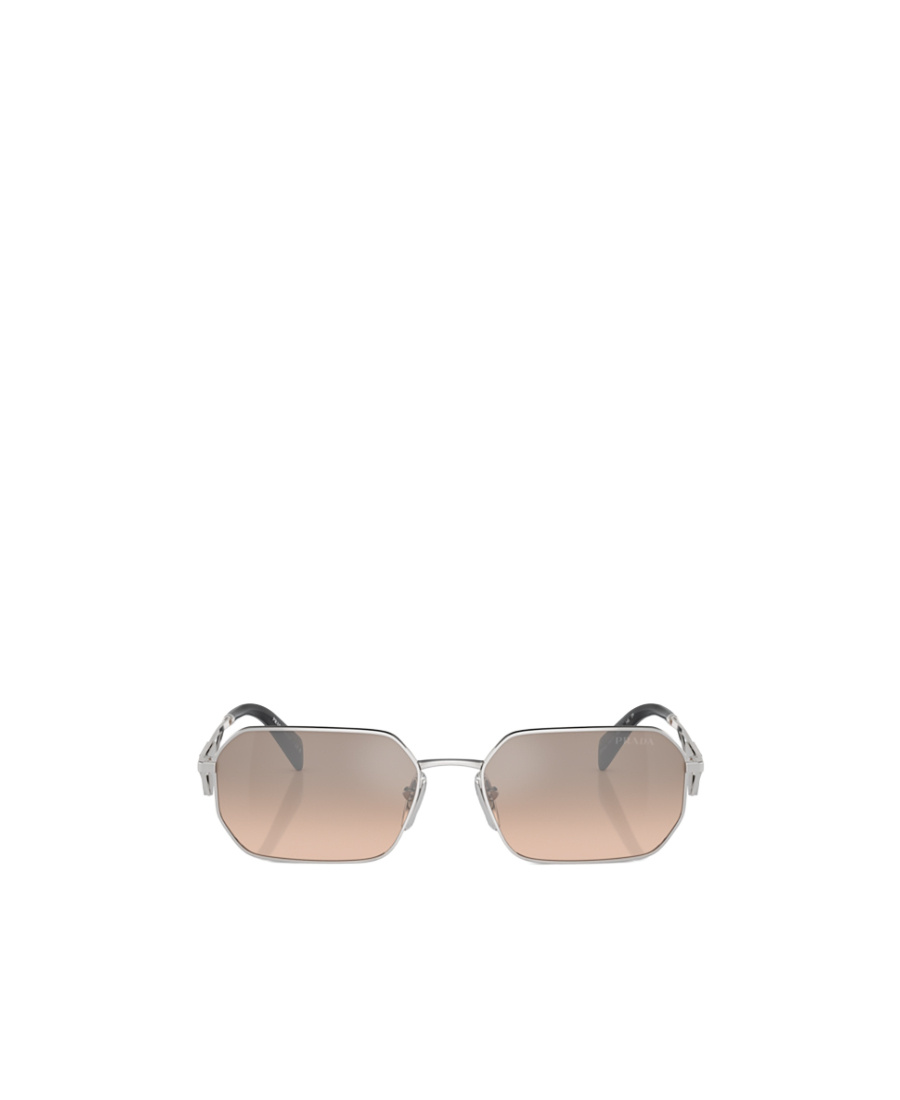 Prada Metal Rectangular Sunglasses In Nude
