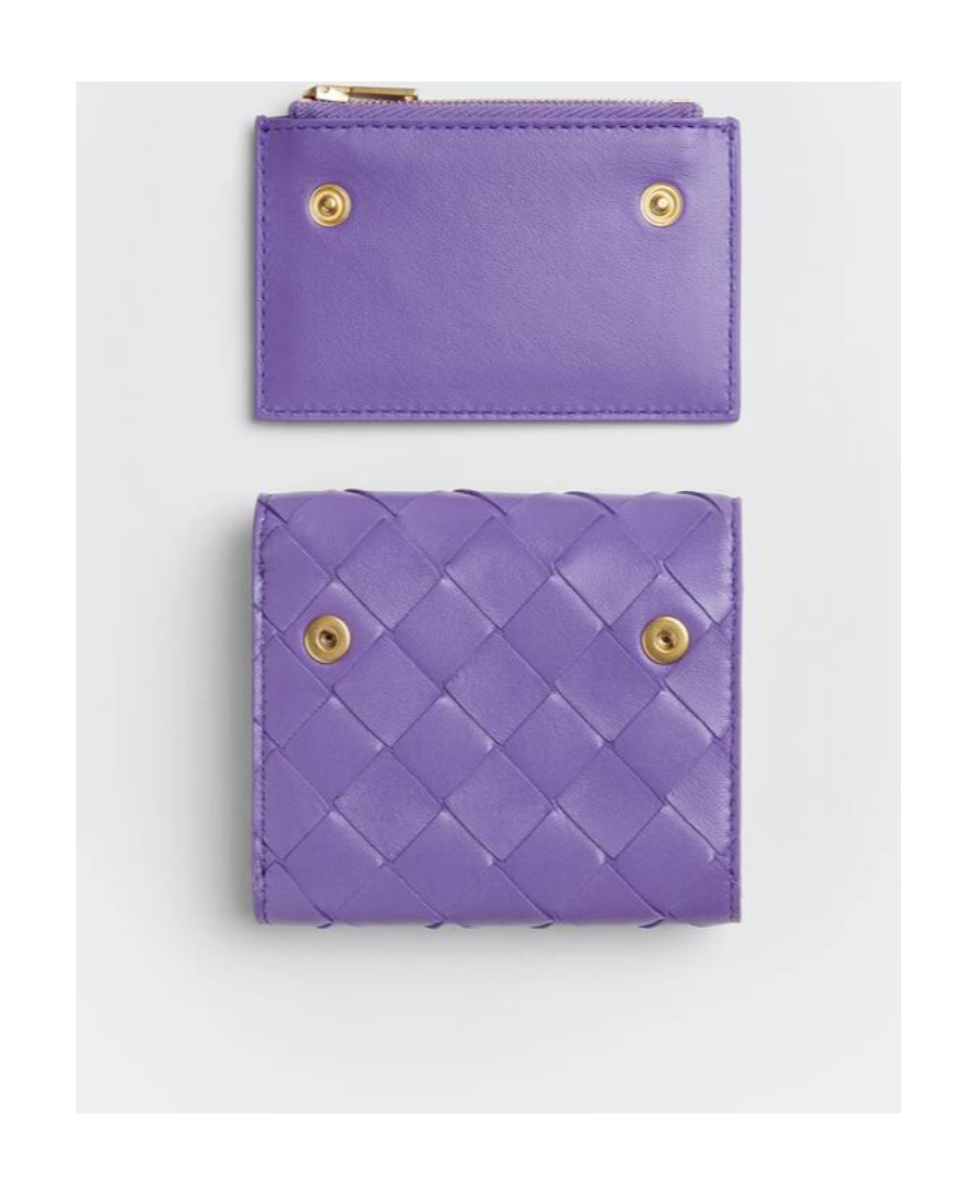Bottega Veneta Trifold Wallet In Purple