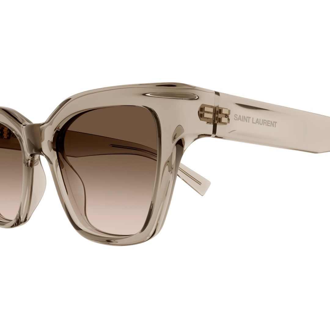 Saint Laurent Gradient Square-frame Sunglasses In Brown