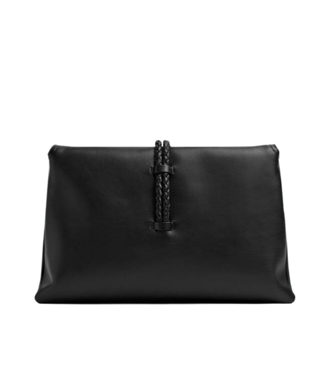 Bottega Veneta Medium Liberta Leather Shoulder Bag In Black