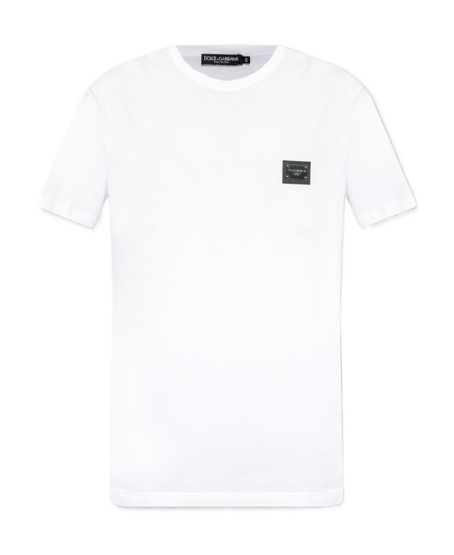 Shop Dolce & Gabbana Logo-plaque Short-sleeve T-shirt In White