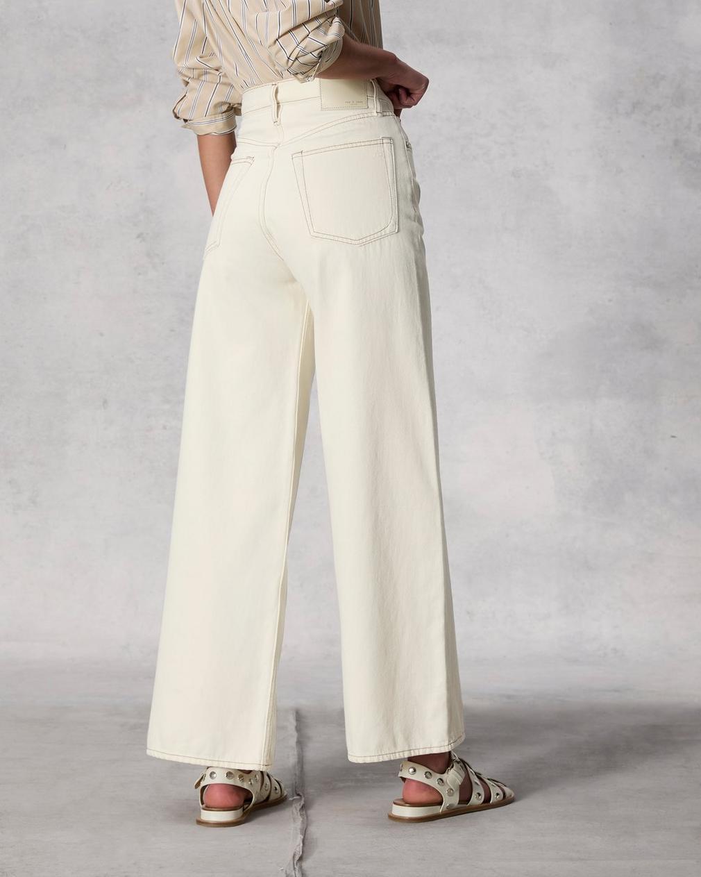 Rag & Bone Wide-leg Jeans In White