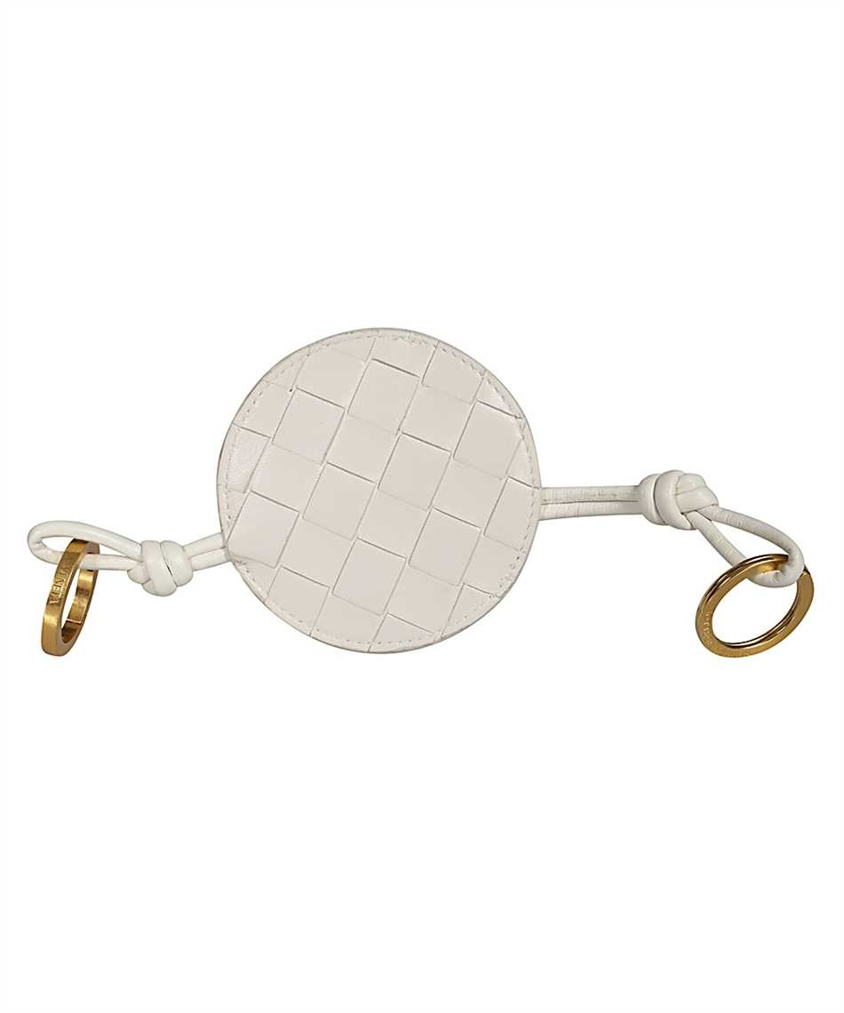 Bottega Veneta Knit Detail Key Chain In White
