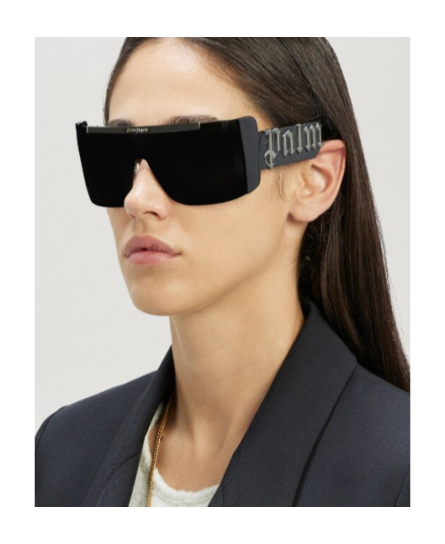 Palm Angels Los Angeles Mask Sunglasses In Gray