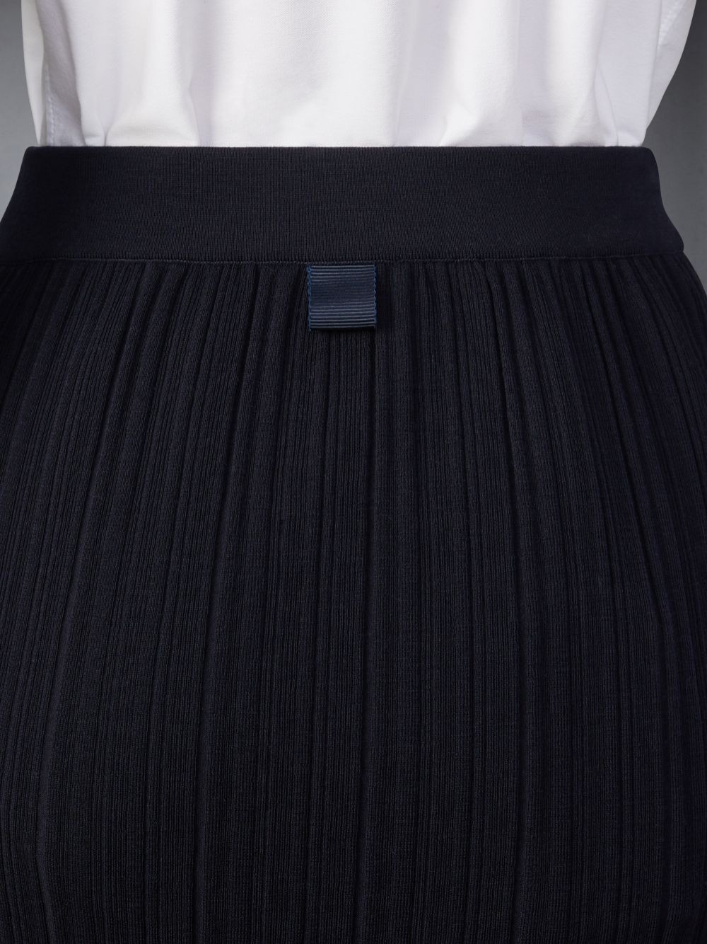 Thom Browne Plissé Virgin-wool Midi Skirt In Black