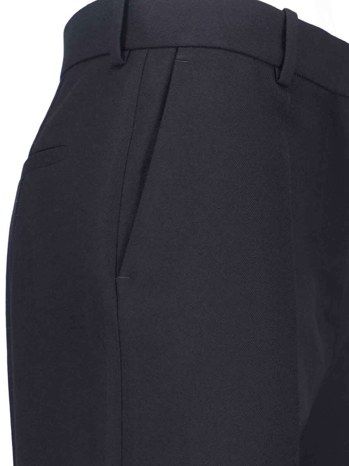 Calvin Klein Straight Leg Trousers With Belt Loops And Pockets In Black