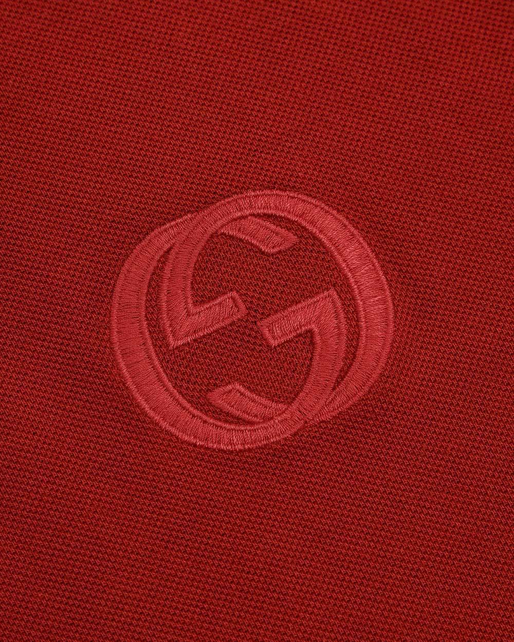 Gucci Logo Polo Shirt In Red