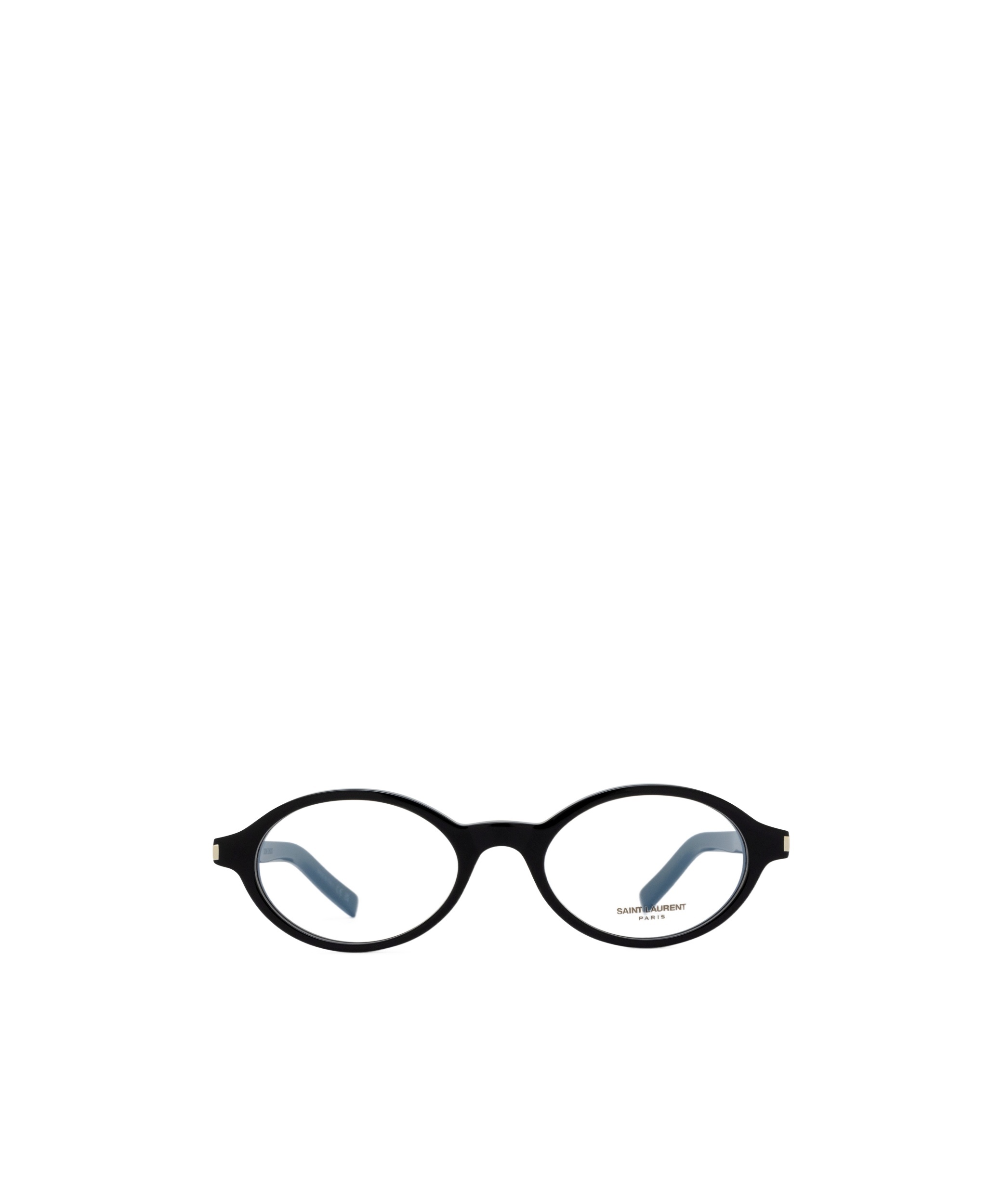 Saint Laurent Jeanne Oval-frame Acetate Glasses In Black
