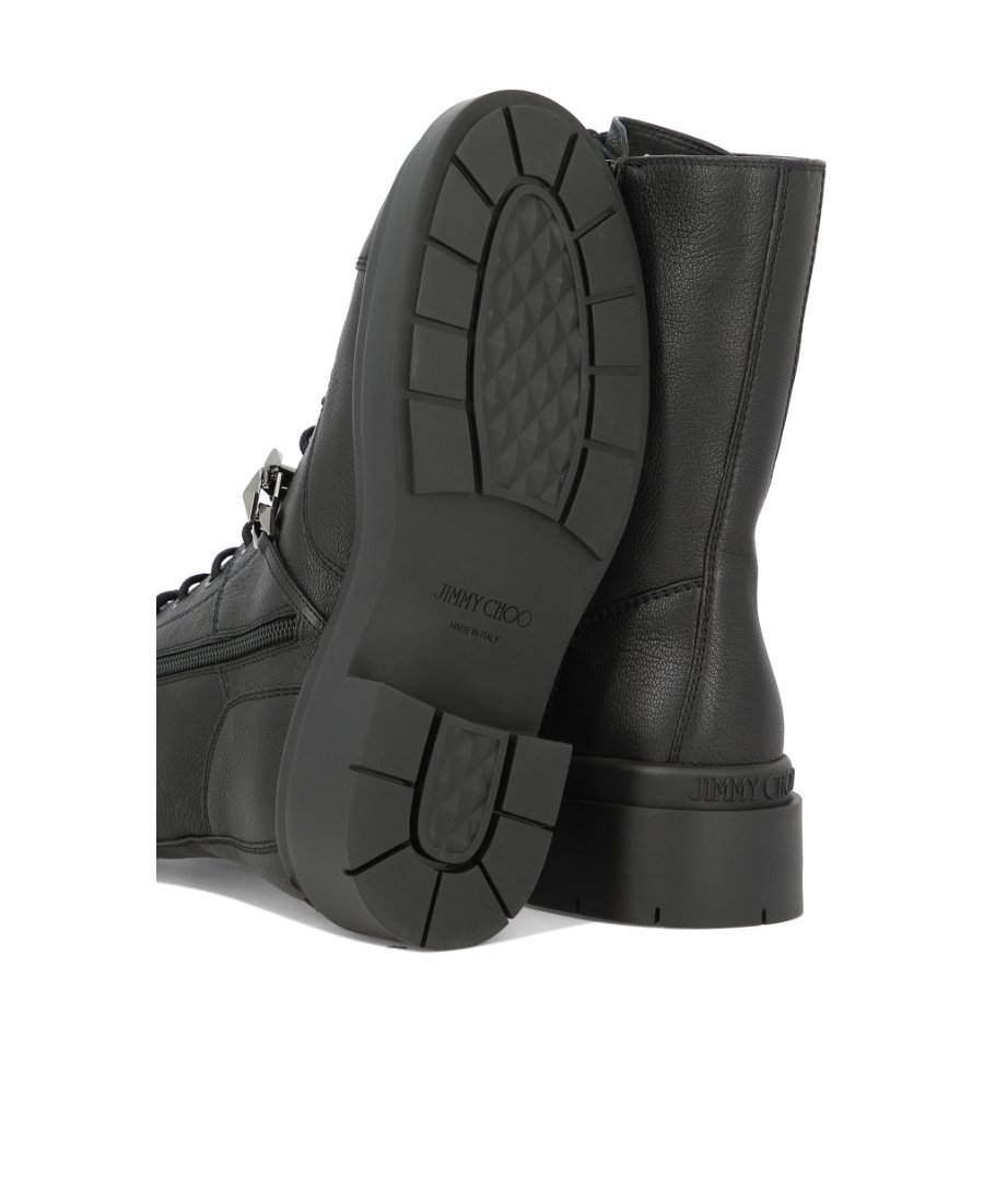 Shop Jimmy Choo Round-head Short Boots In Black