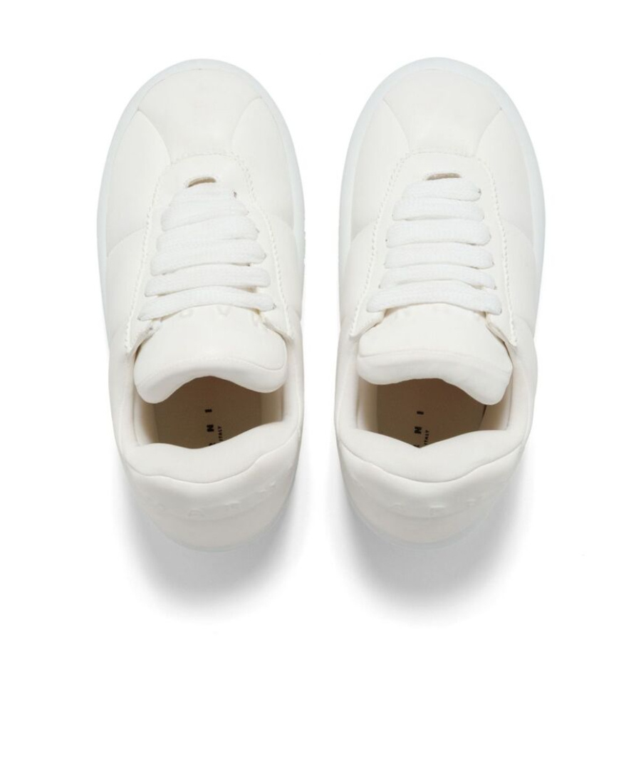 Shop Marni White Leather Bigfoot 2.0 Sneaker