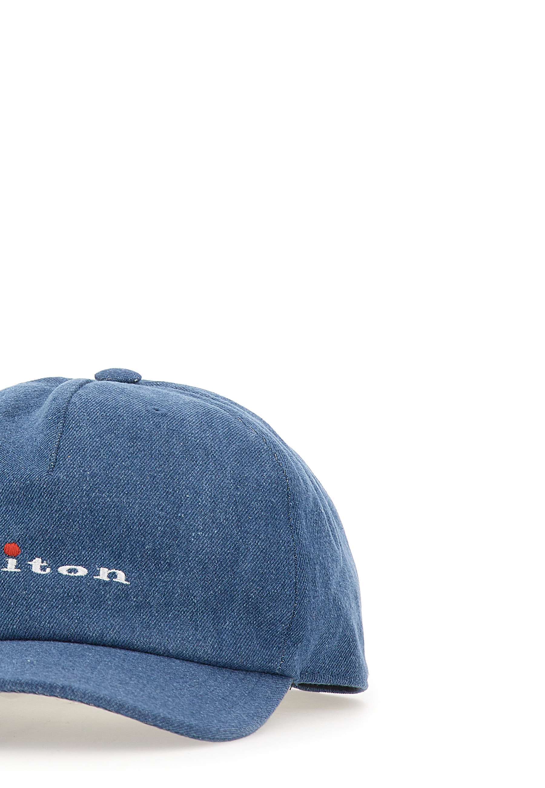 Kiton Paneled-desing Baseball Cap In Blue