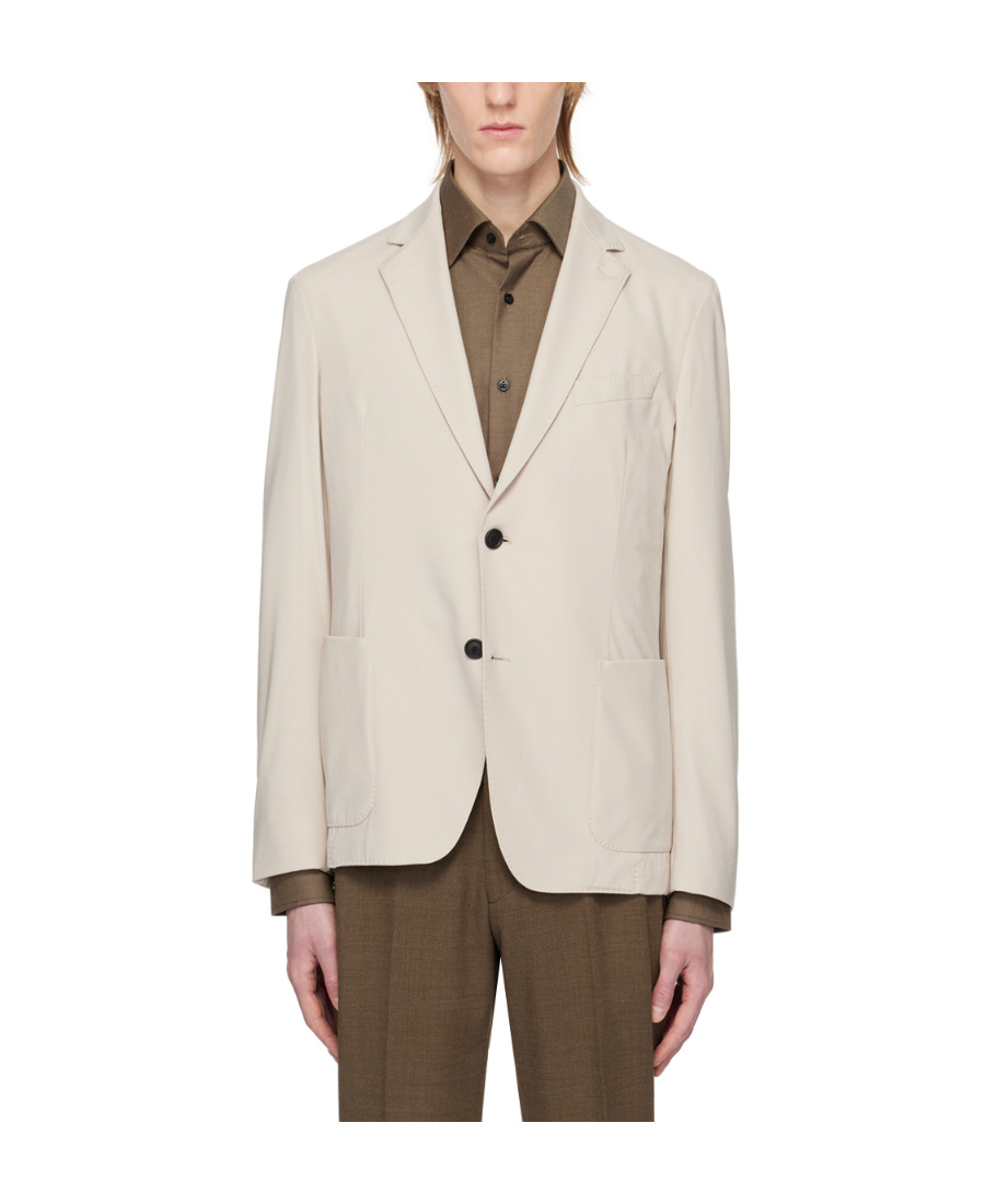 Hugo Boss Double-button Suit Jacket In White