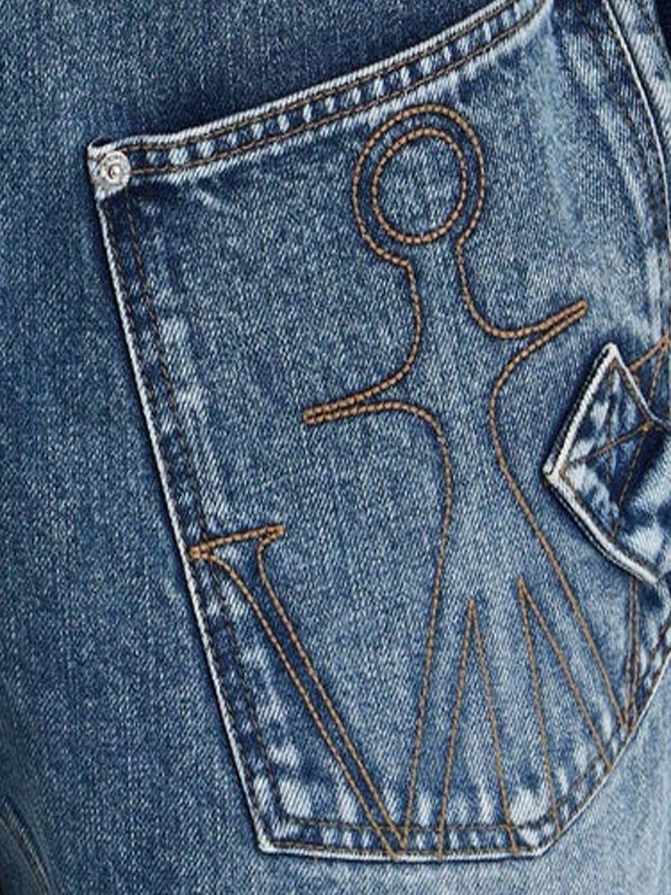 Jw Anderson Twisted Workwear Jeans In Blue