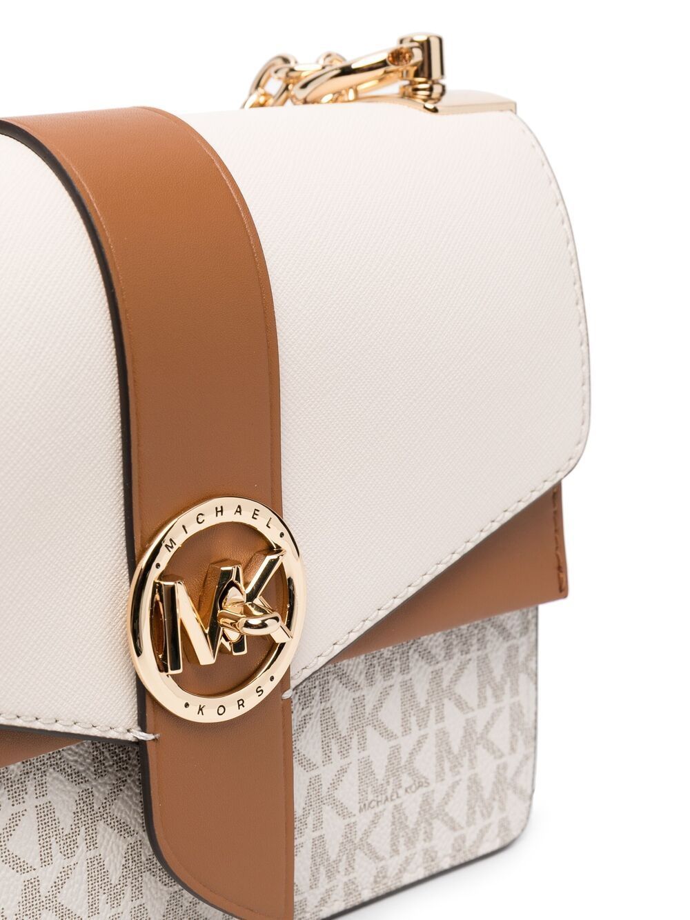 Michael Michael Kors Greenwich Shoulder Bag In White